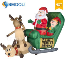 Giant Outdoor Decoraciones de Navidad Inflatable Sleigh Inflatable Christmas Sleigh